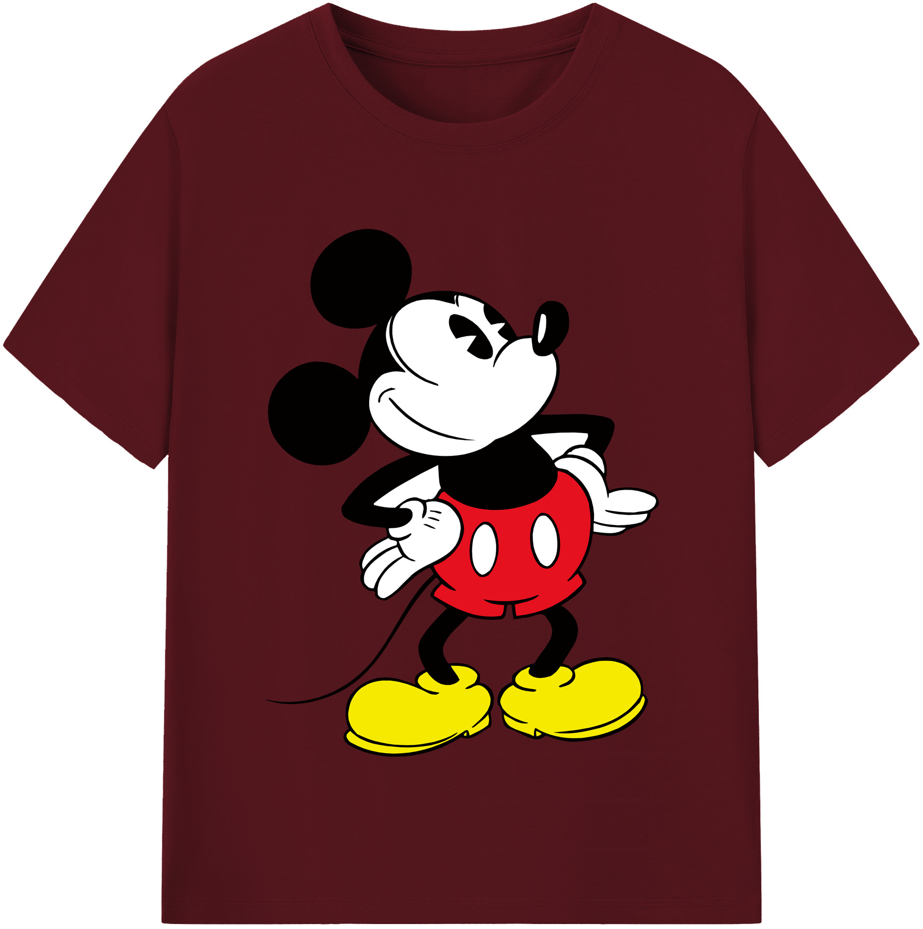 （画像用） ミッキーマウス Mickey Mouse 綿100％半袖Tシャツ（フロントプリント）